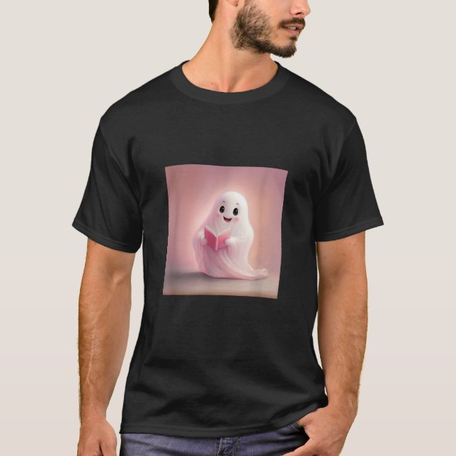 T-shirt Bibliothèque Lover du livre de lecture Ghost (Devant)