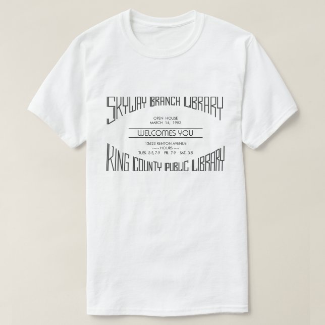 T-shirt Bibliothèque Skyway des années 1950 (Design devant)