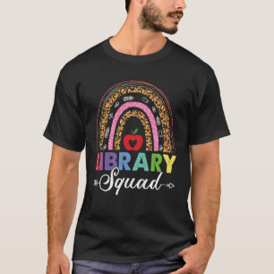T-shirt Bibliothèque Squad Rainbow Leopard enseignant Bibl