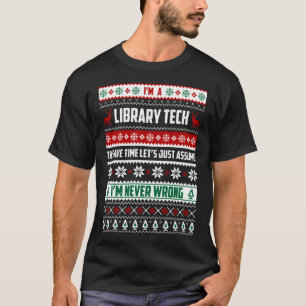T-shirt Bibliothèque Tech Joyeux Noël Pour Femmes Filles N