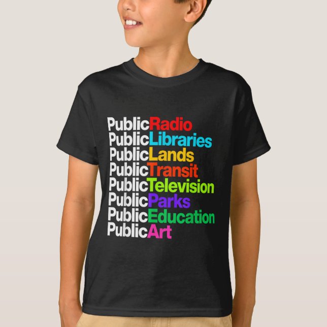 T-shirt Bibliothèques de radio publique Terres Transit Ted (Devant)