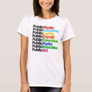 T-shirt Bibliothèques publiques Radio Télévision Art Parcs
