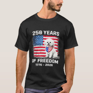 T-shirt Bichon Frise 250 Ans Anniversaire Amérique 250ème