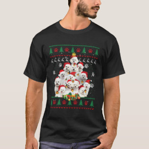 T-shirt Bichon Frise Amoureux des chiens de Noël Cadeau la