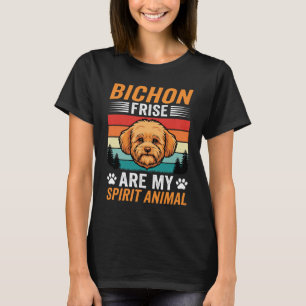 T-shirt Bichon Frise Animal Spirituel Chien Rétro