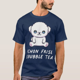 T-shirt Bichon Frise & Bubble Tea Kawaii Cute Anime Chien 
