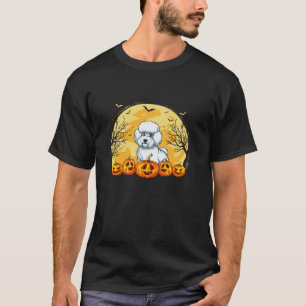T-shirt Bichon Frise Chien Citrouille Costume d'Halloween