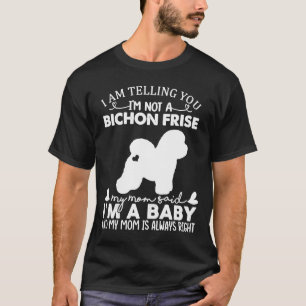 T-shirt Bichon Frise Chien Femmes Maman Maman Mama Baby Ch