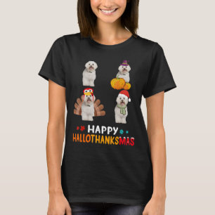 T-shirt Bichon Frise Chien Hallothanksmans heureux