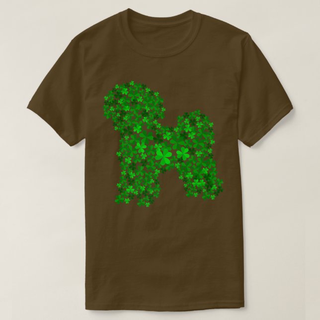 T-shirt Bichon Frise Chien Shamrock feuille St Patrick Day (Design devant)