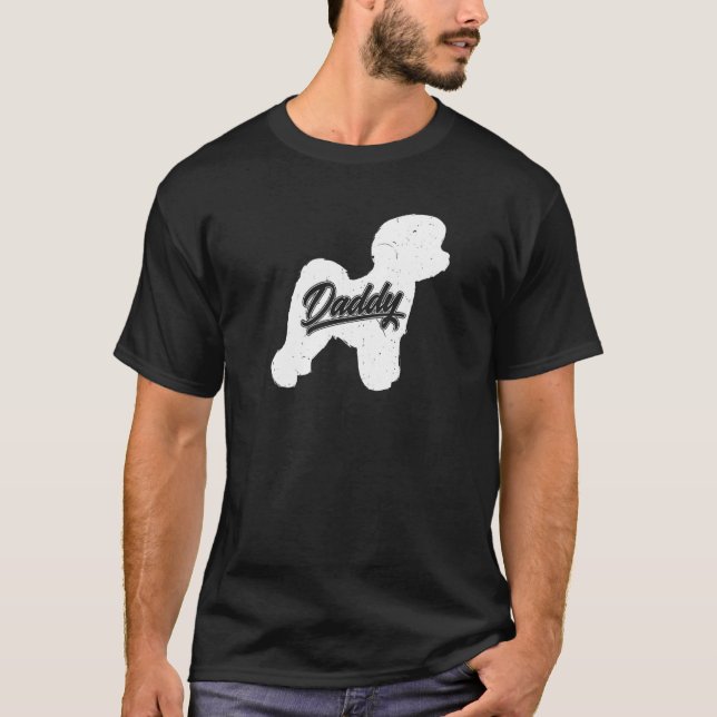 T-shirt Bichon Frise Daddy Propriétaire Chien Papa Pères D (Devant)