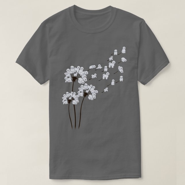 T-shirt Bichon Frise Dandelion (Design devant)