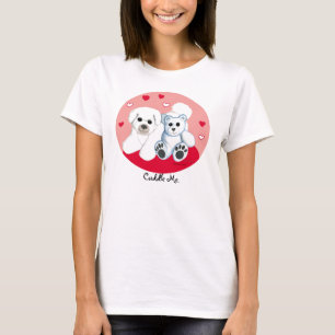 T-shirt Bichon Frise et coeurs d'ours de nounours