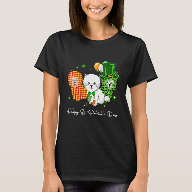 T-shirt Bichon Frise Jour de la Saint Patrick Garçons Enfa (Devant)