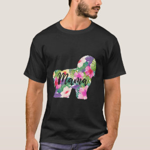 T-shirt Bichon Frise Mama Maman Fleurs Fête Des Mères