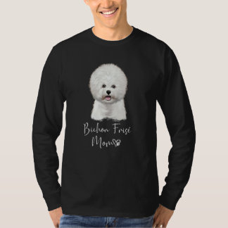 T-shirt Bichon Frisé Maman Cute Chien Chien Chien Mignonne