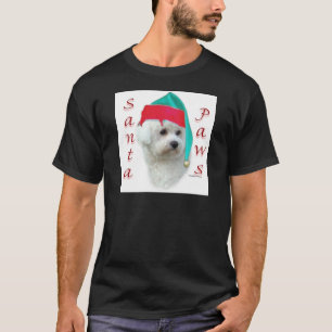 T-shirt Bichon Frise Père Noël Paws