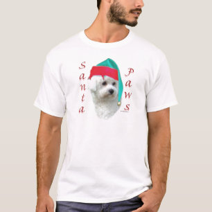 T-shirt Bichon Frise Père Noël Paws