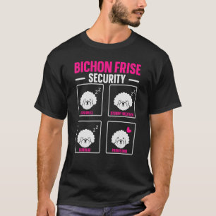 T-shirt Bichon Frise Sécurité Chien Chien Chien Chien Chie