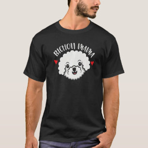 T-shirt Bichon Mama Curly Hair Pup Puppy Bichon Frise