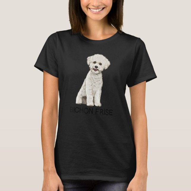 T-shirt Bichons Frise Crazy Dog (Devant)