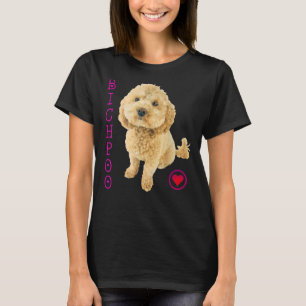 T-shirt Bichpoo Chien Chien Chien Chien Poodle Croix Noodl