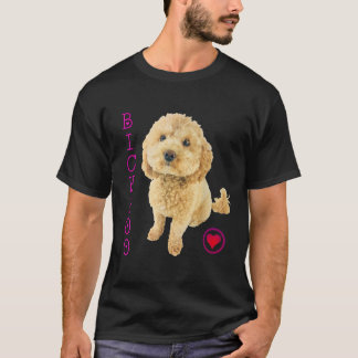 T-shirt Bichpoo Puppy Dog Poodle cross Noodle Super cute B