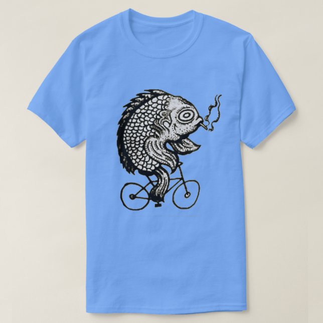 T-shirt Bicyclage Poisson fumé (Design devant)