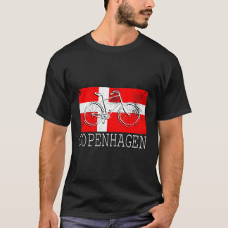 T-shirt Bicycle Copenhague Tourisme Danemark Drapeau Cadea