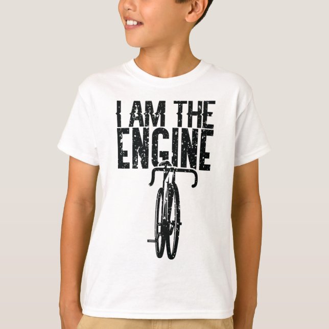 T-shirt Bicycle I Am The Engine Mountain Biking For Cyclis (Devant)