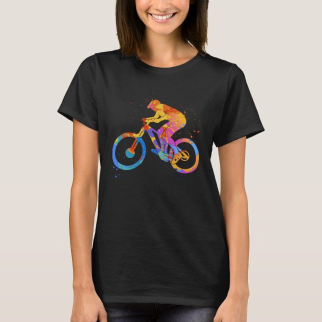T-shirt Bicycle MTB Graphic  Mountainbike Cyclist Graphic  (Devant)