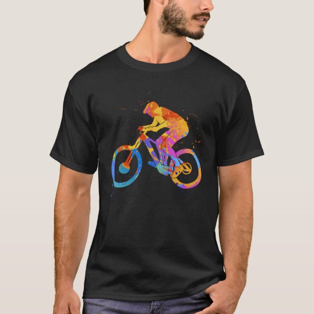 T-shirt Bicycle MTB Graphic  Mountainbike Cyclist Graphic  (Devant)