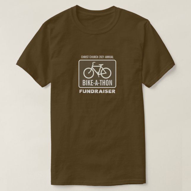 T-shirt Bicycle Sign, Charity Bike-a-Thon Event (Design devant)