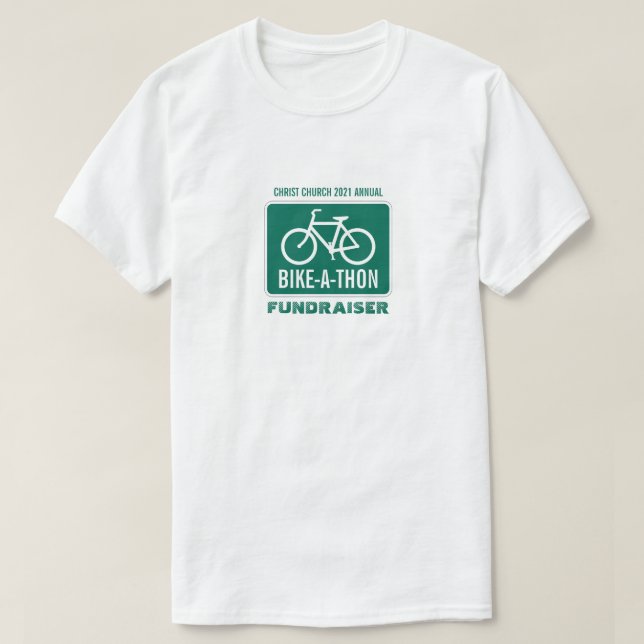 T-shirt Bicycle Sign, Charity Bike-a-Thon Event (Design devant)