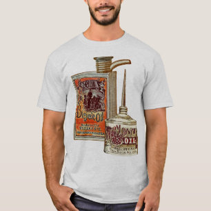 T-shirt Bicycle Vintage Sperm Oil Cans Bicyclage