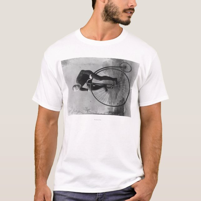 T-shirt Bicyclette avec la grande photographie de roue (Devant)