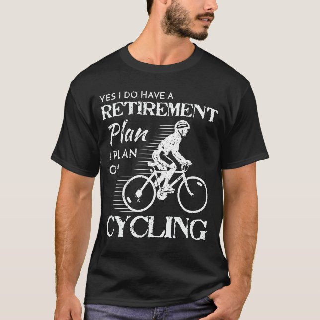T-shirt Bicyclette blanche de recyclage de régime de (Devant)