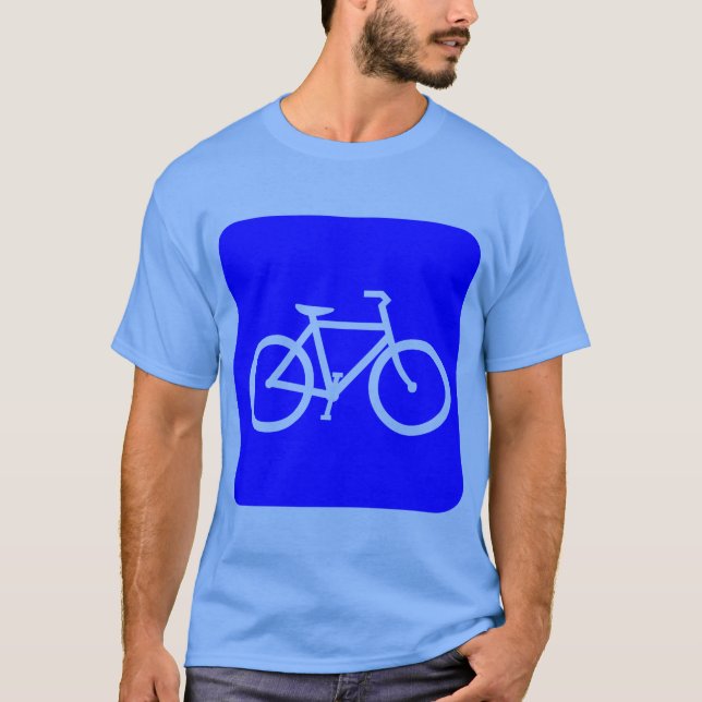 T-shirt Bicyclette - Bleu (Devant)