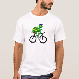 T-shirt Bicyclette drôle d'équitation de tortue