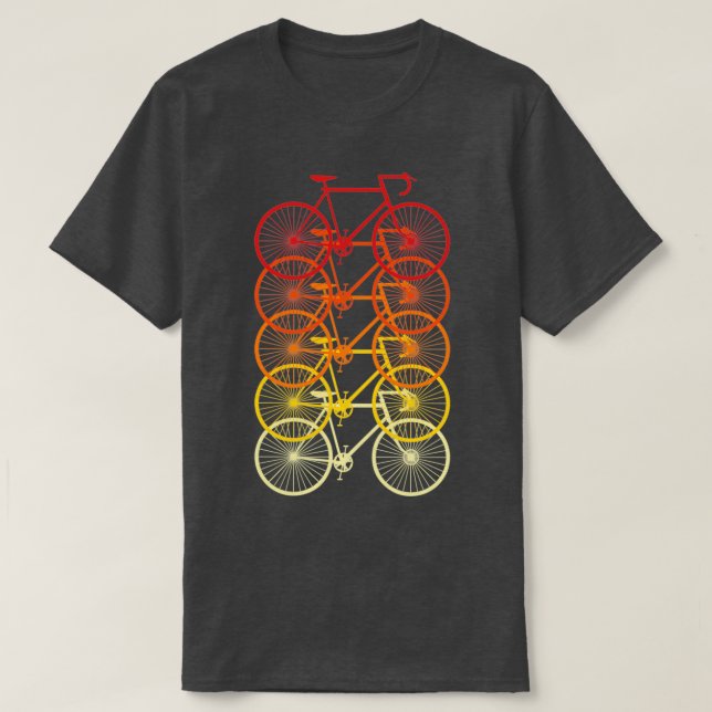 T-shirt Bicyclette multicolore (Design devant)