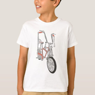 T-shirt Bicyclette orange classique de vélo des années 60