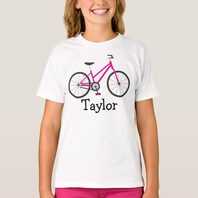 T-shirt Bicyclette pour enfants personnalisée (Devant)