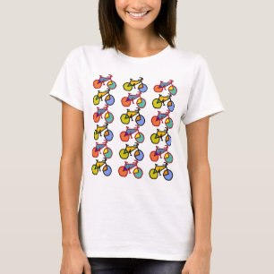 T-shirt Bicyclettes groupées en vélo-T