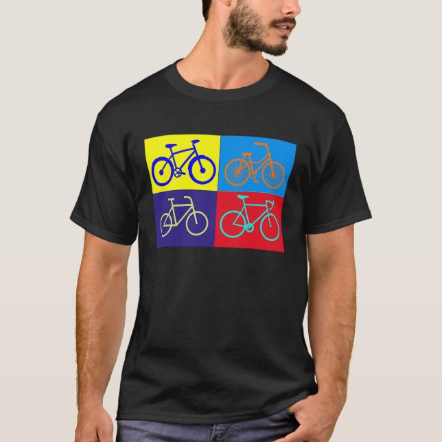 T-shirt bicycling accessories bicycle cycling cyclists art (Devant)