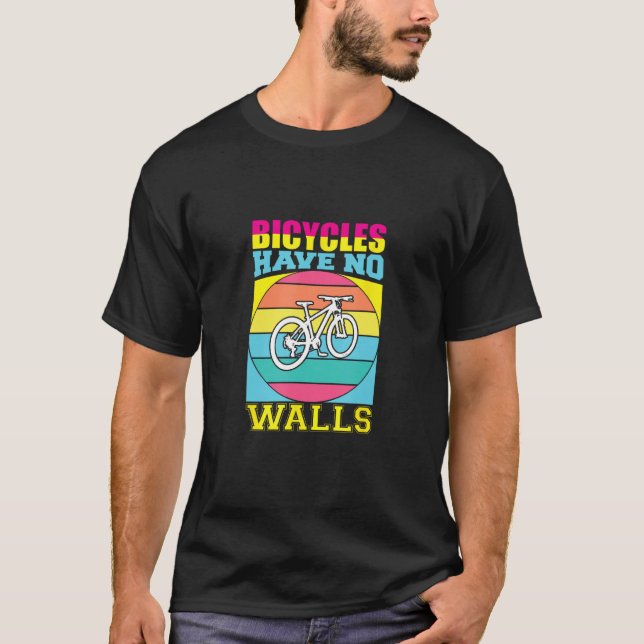 T-shirt Bicycling Biker Cyclist Athlete marathon Bicycle (Devant)