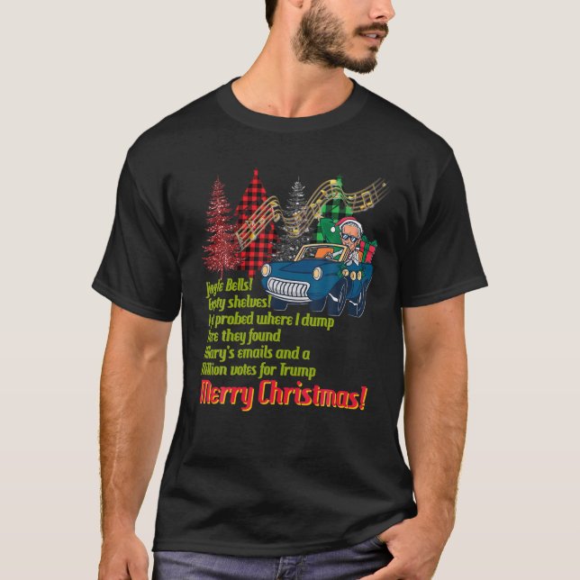 T-shirt Biden Colonoscopy Mème Noël Butt essuyé Biden (Devant)