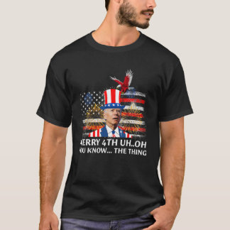 T-shirt Biden Drôle Confus Joyeux 4Ème De Heu Oh Vous Save