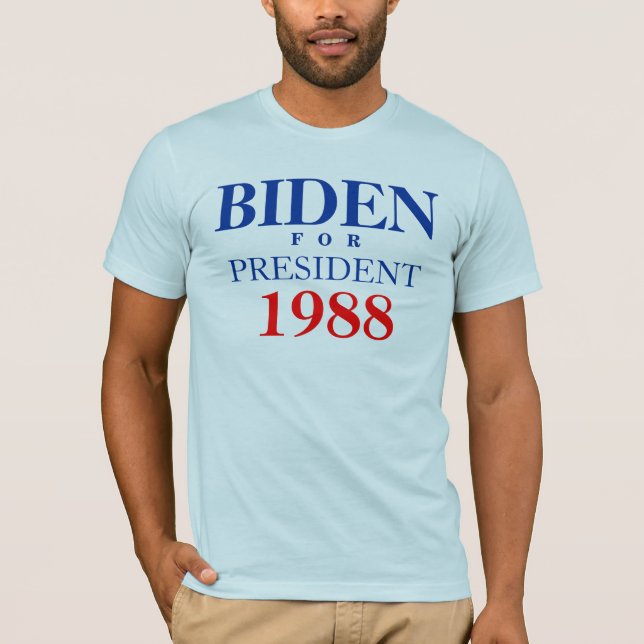 T-shirt BIDEN, F   O   R, PRÉSIDENT, 1988 - customisé (Devant)