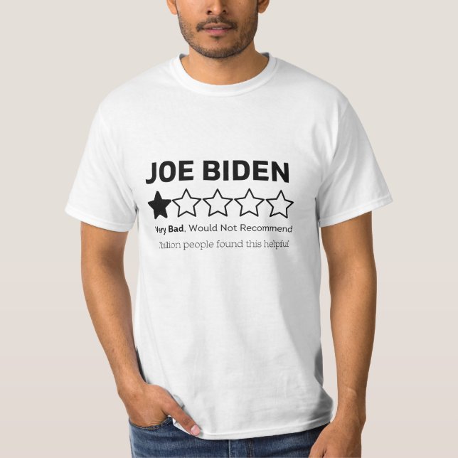 T-shirt Biden Harris 1 Star Rating Review (Devant)