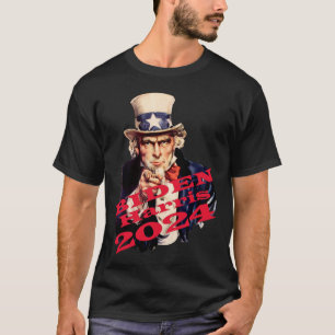 T-shirt Biden Harris 2024 Vote Bleu Billet Démocrate